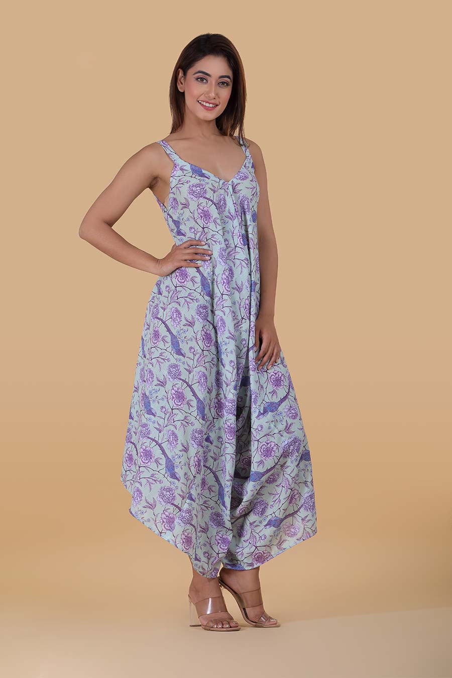Green Printed Palazzo Jumpsuit