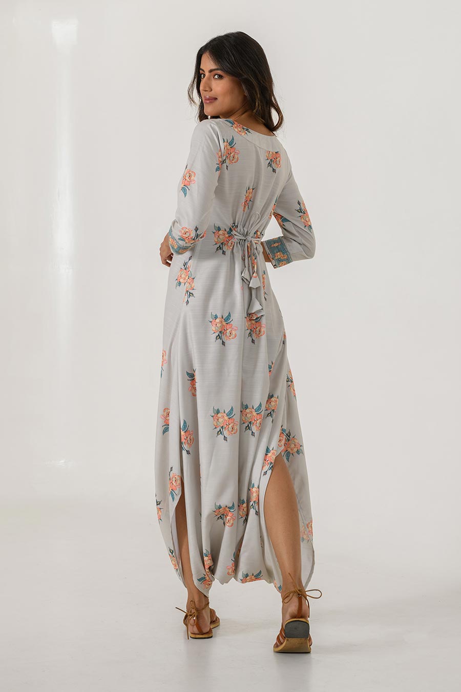 Green Printed Dhoti Jumpsuit