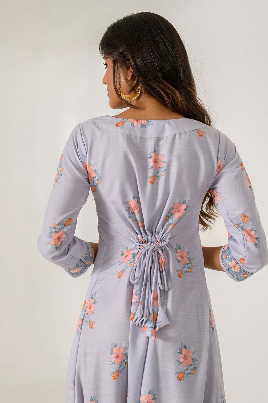 Grey Printed Dhoti Jumpsuit