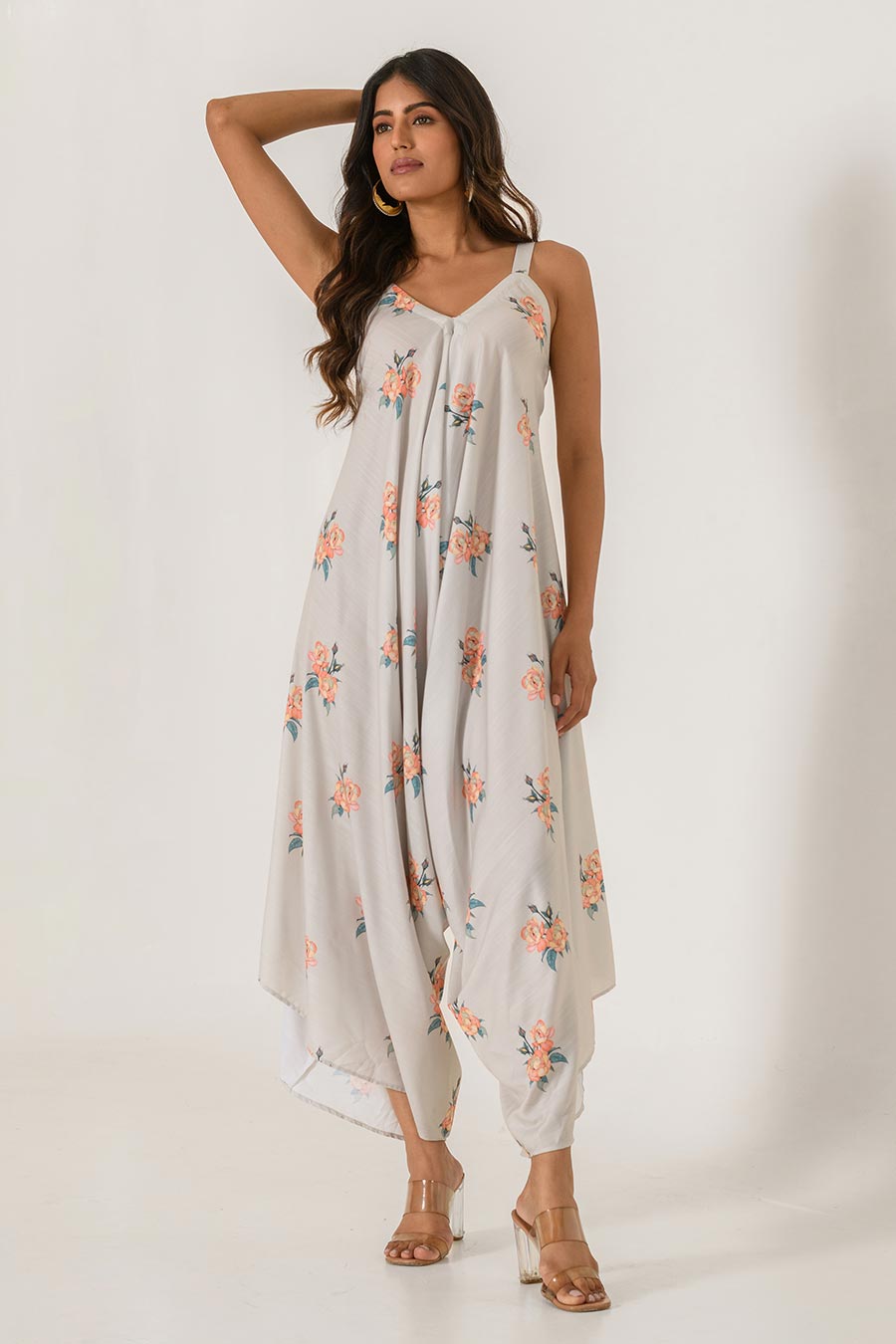 Green Printed Palazzo Jumpsuit