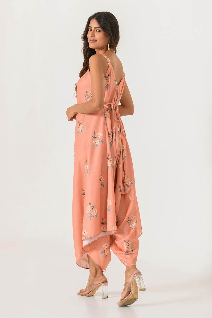 Orange Printed Palazzo Jumpsuit