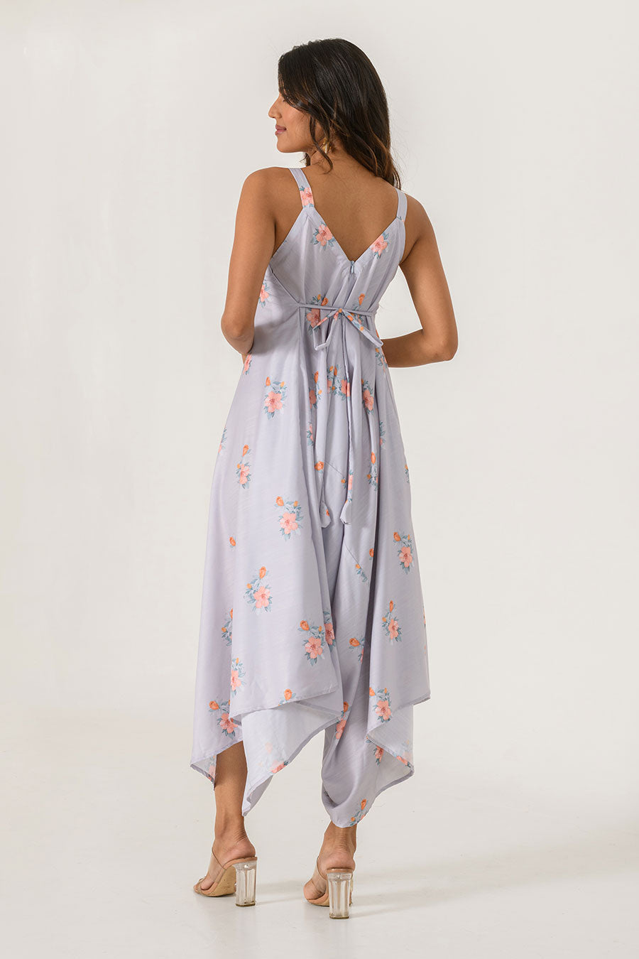 Grey Printed Palazzo Jumpsuit