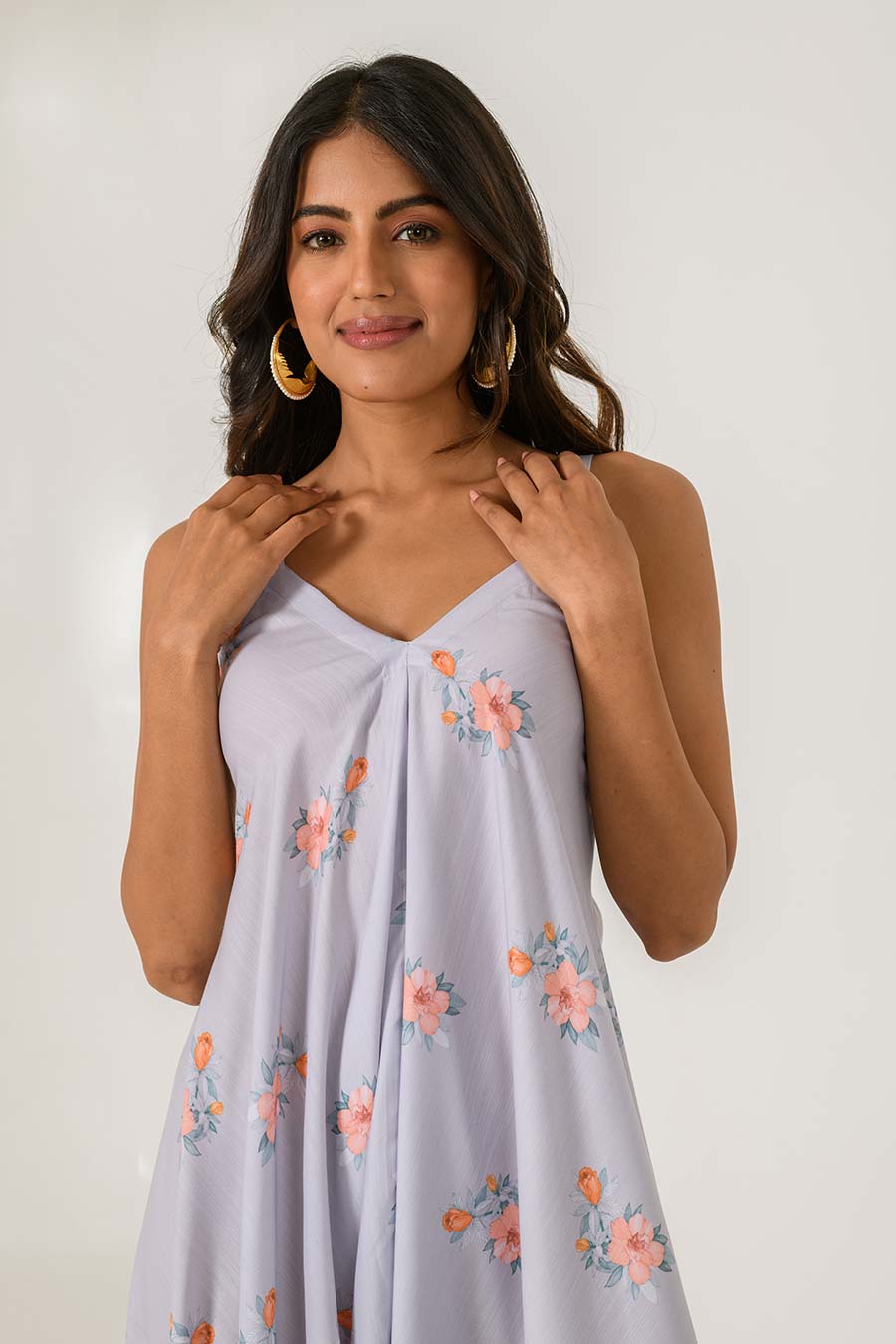Grey Printed Palazzo Jumpsuit