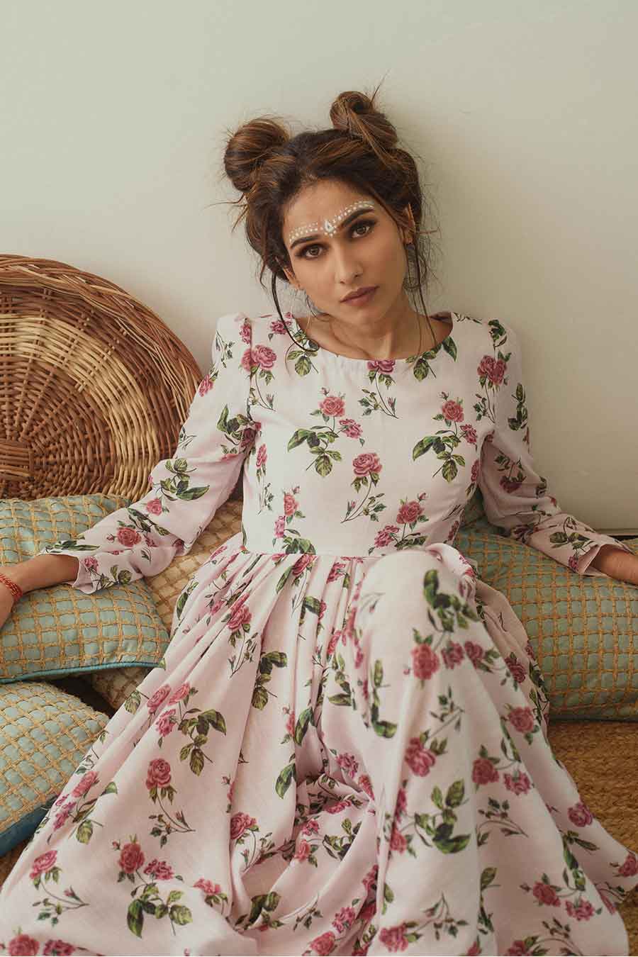 Cowled Pink Floral Jumpsuit