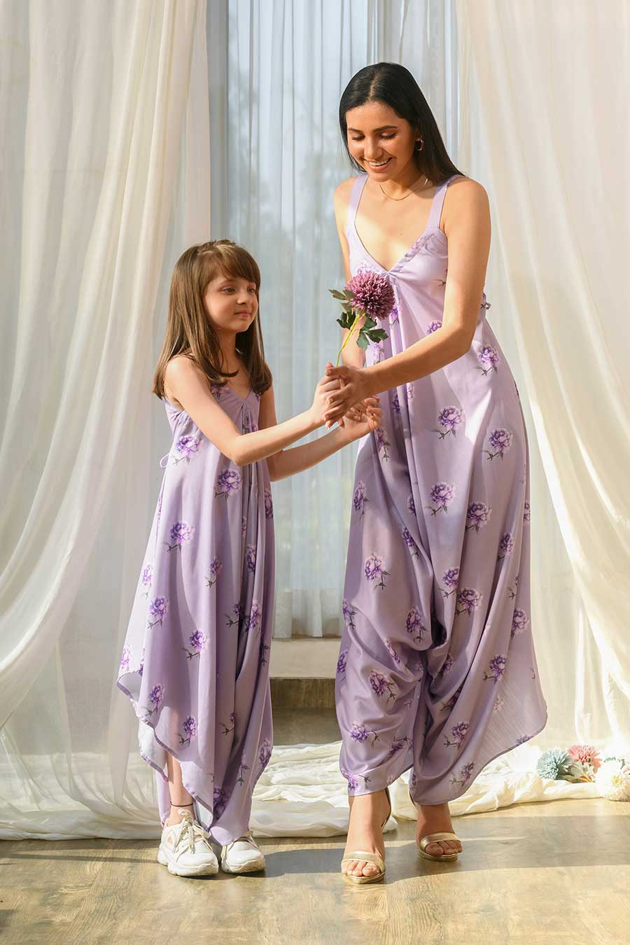 Mother Daughter Lilac Palazzo Jumpsuit