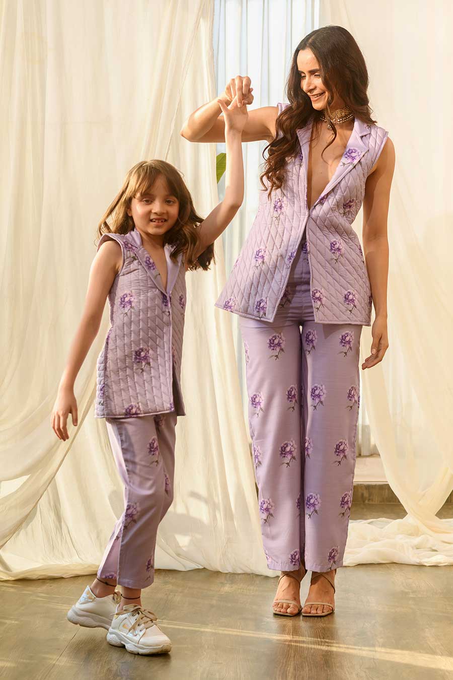 Mother Daughter Lilac Pant Suit Set