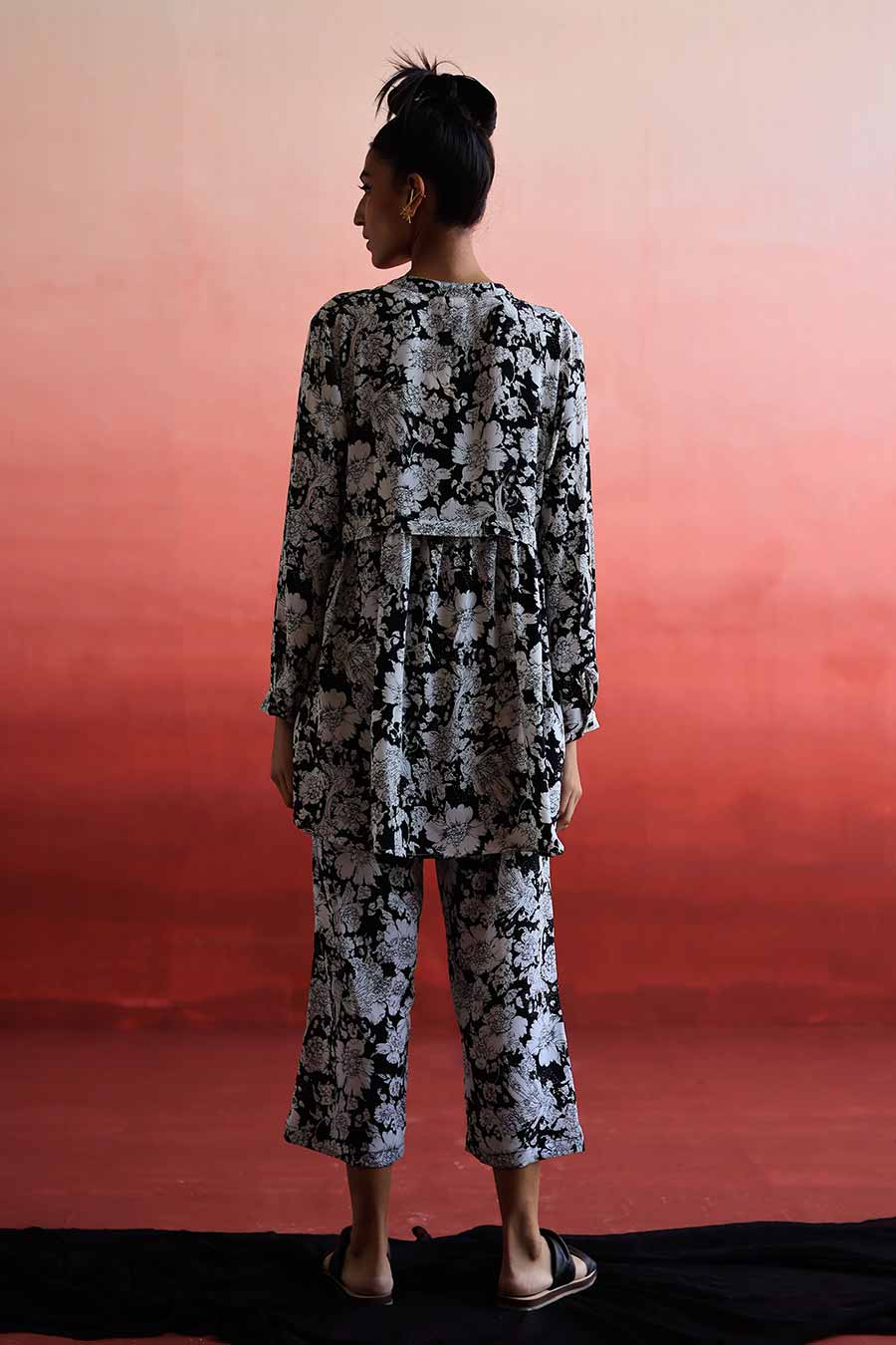 QIAN - Grid Shirt & Pant Co-Ord Set