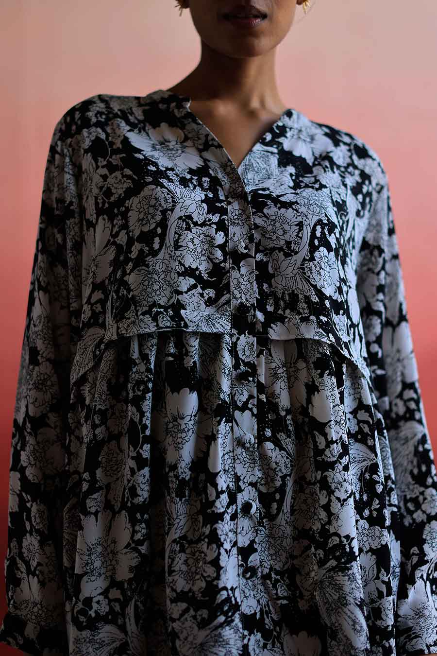 QIAN - Grid Shirt & Pant Co-Ord Set