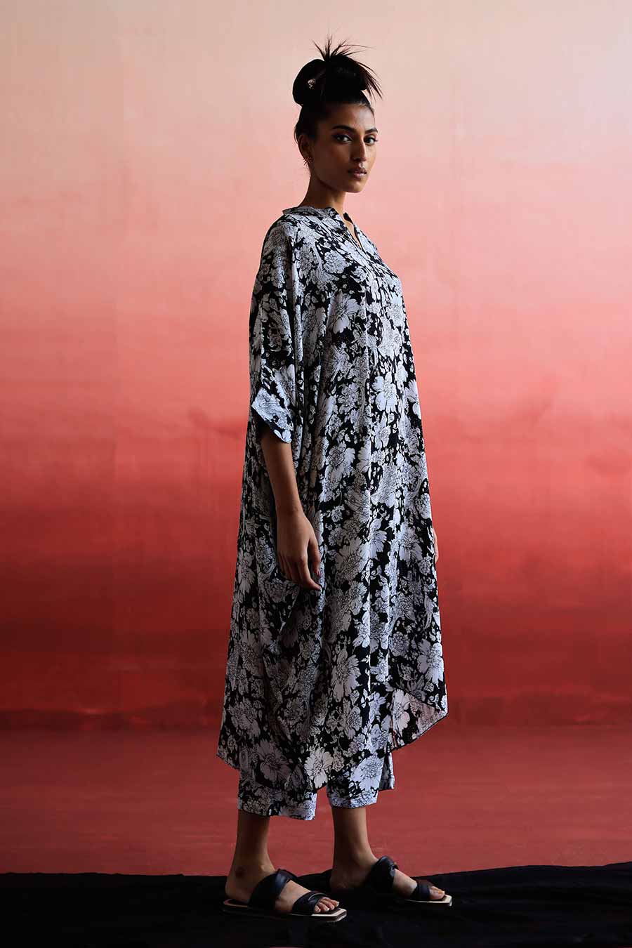 QIAN - Long Kaftan & Pant Co-Ord Set