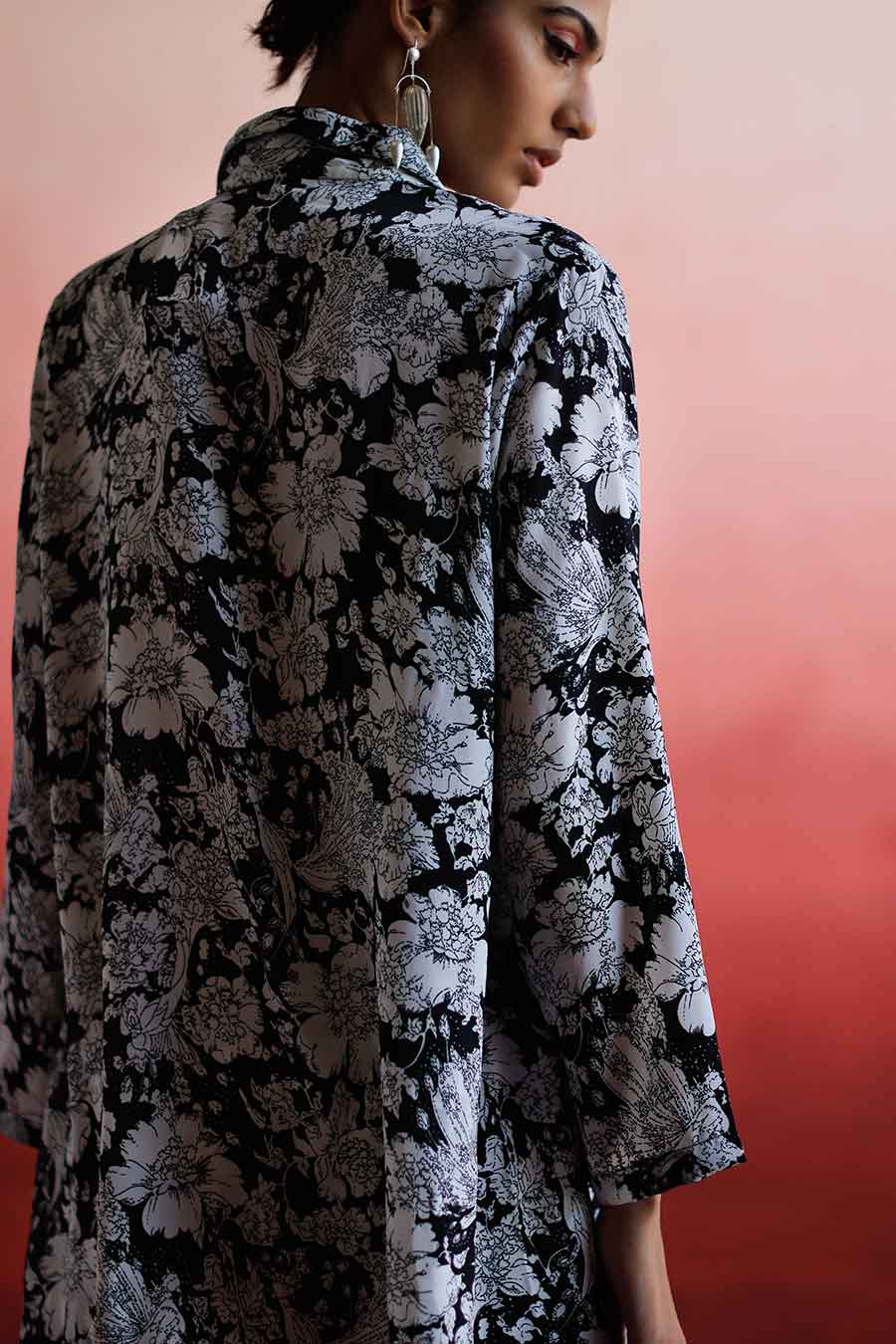 QIAN - Low Back Shirt & Pant Co-Ord Set