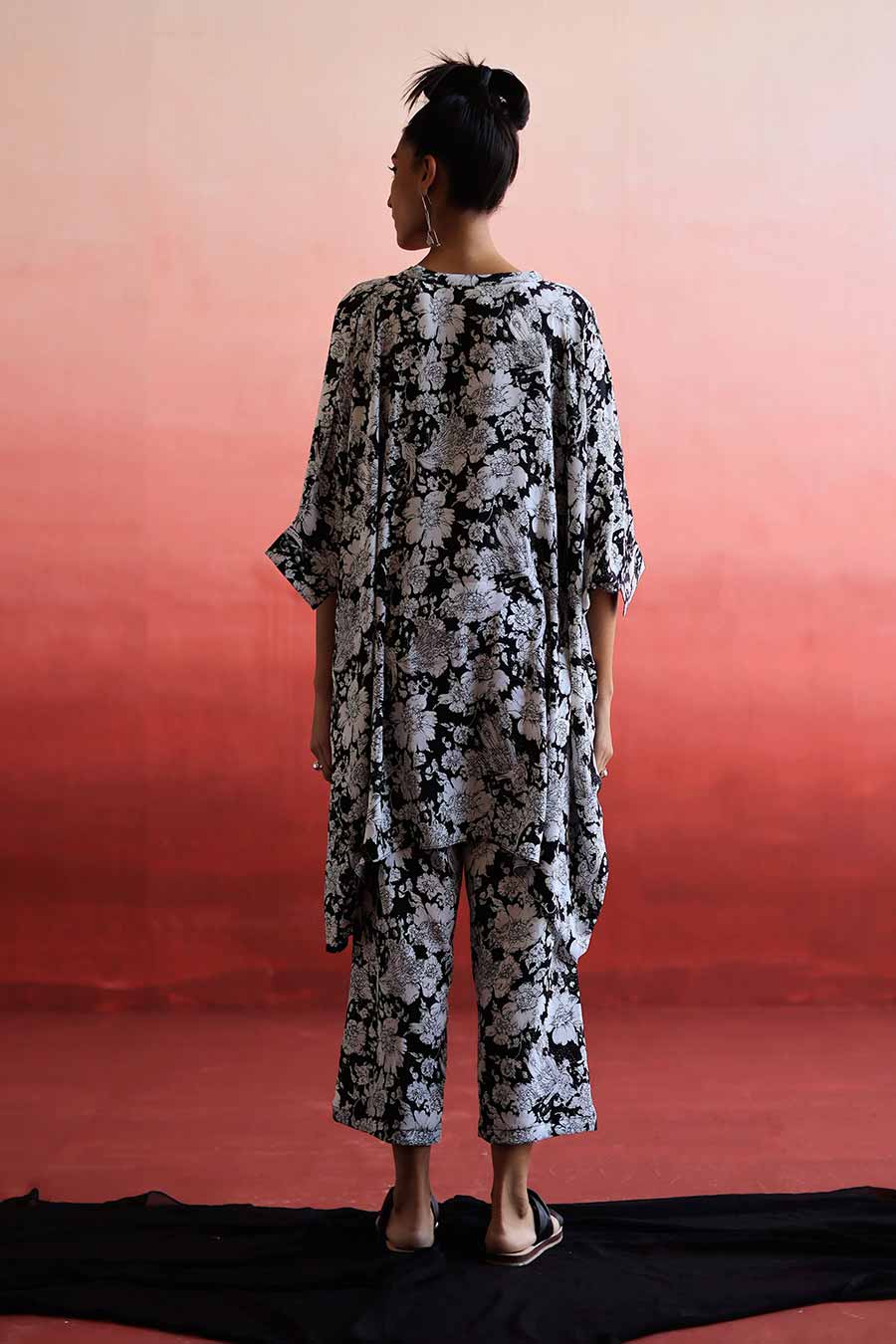 QIAN - Short Kaftan & Pant Co-Ord Set