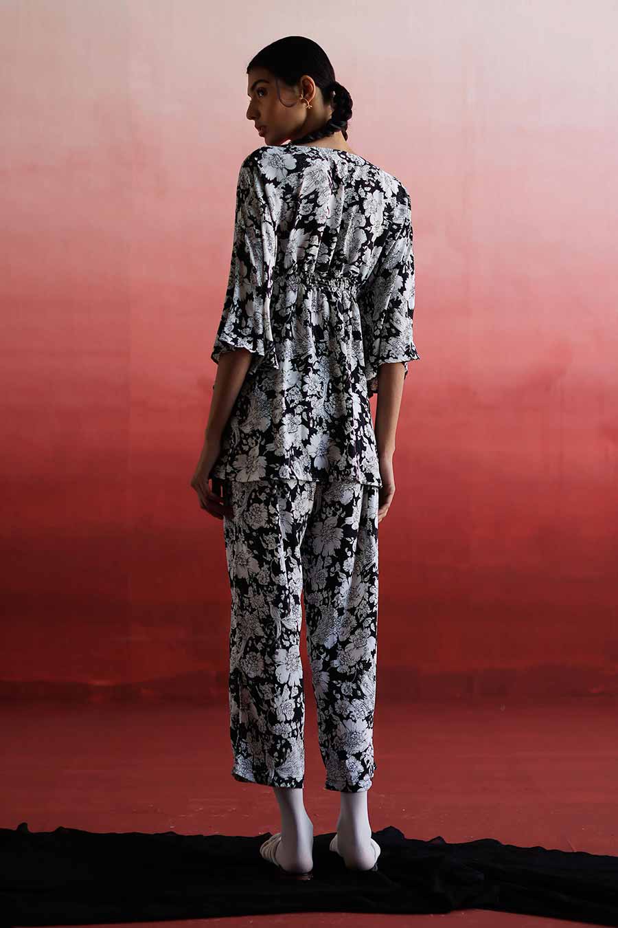 QIAN - Smocking Top & Pant Co-Ord Set