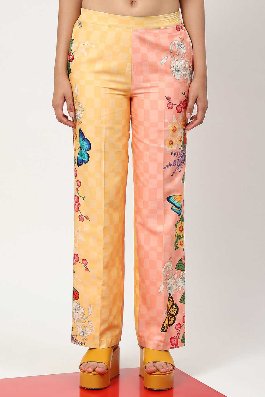 Multicolour Floral Print Pants