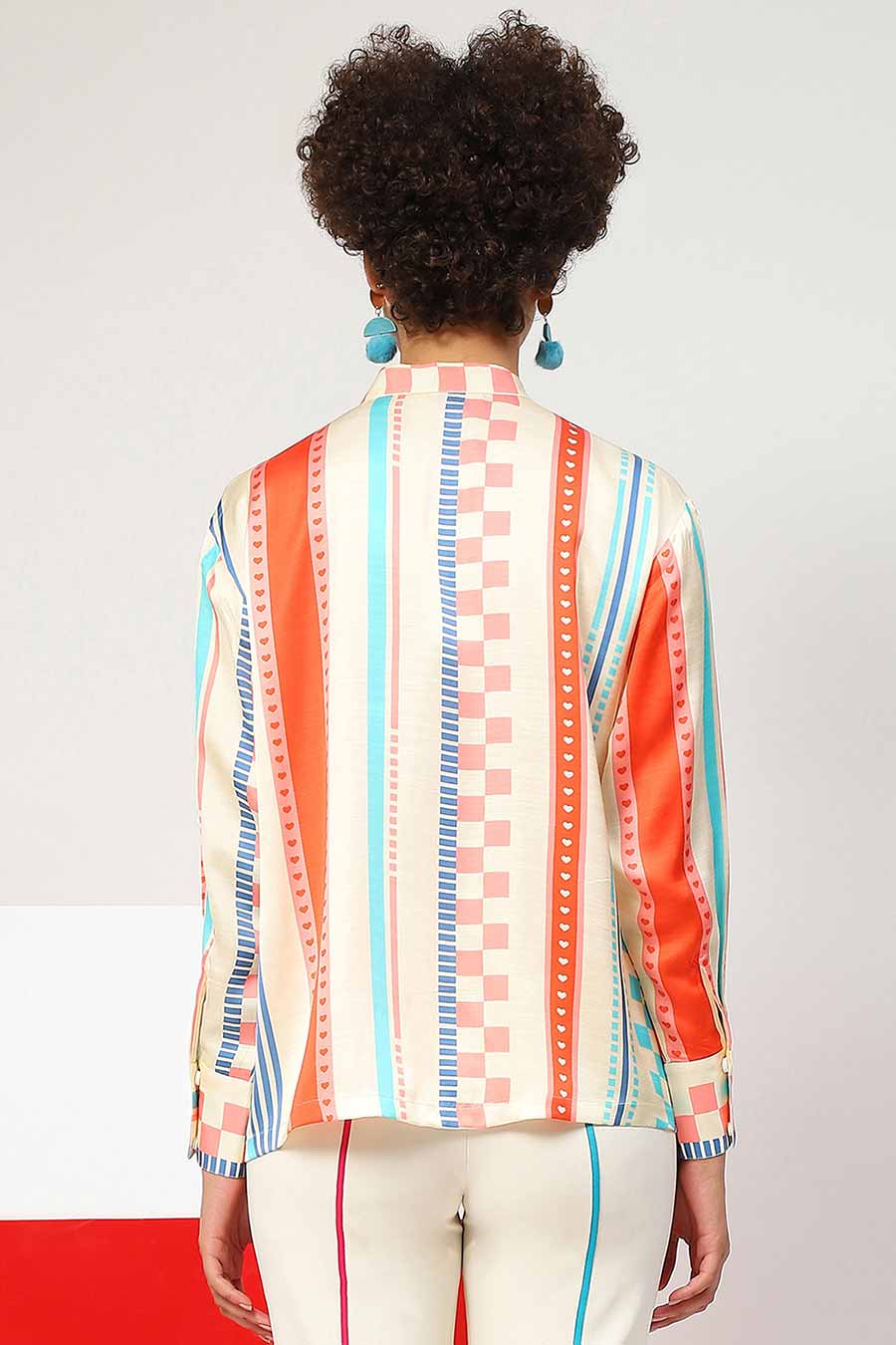 Multicolour Stripe Crossover Shirt