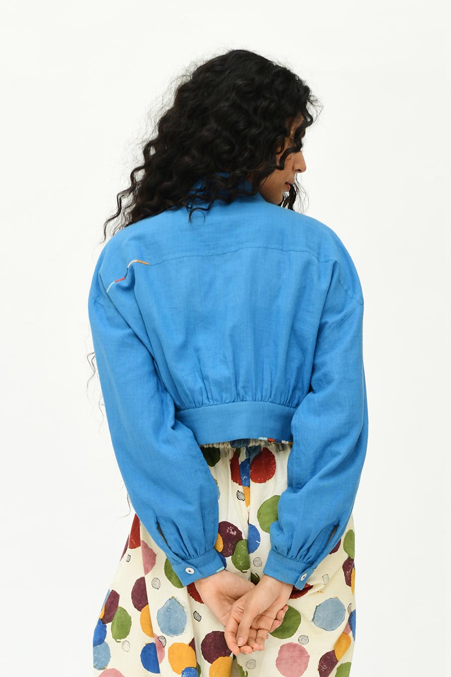 Organic Cotton Deep Space Crop Jacket