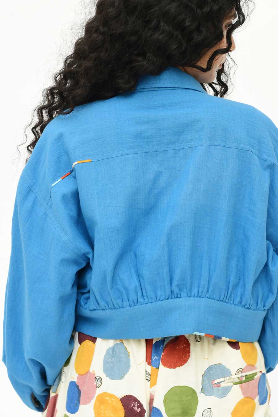 Organic Cotton Deep Space Crop Jacket