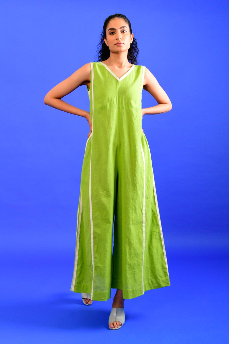 Solid Green Jumpsuit