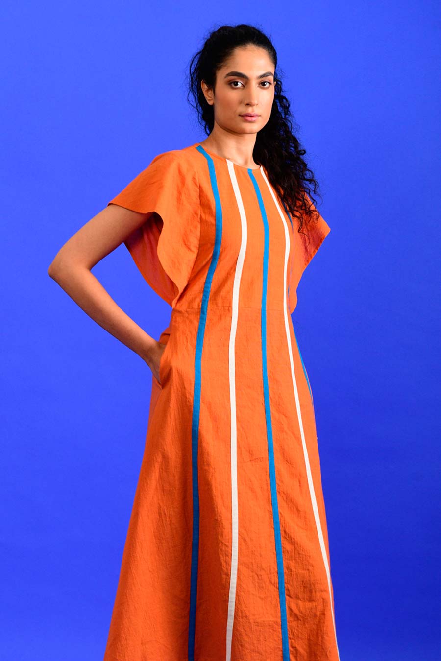 Solid Orange Dress