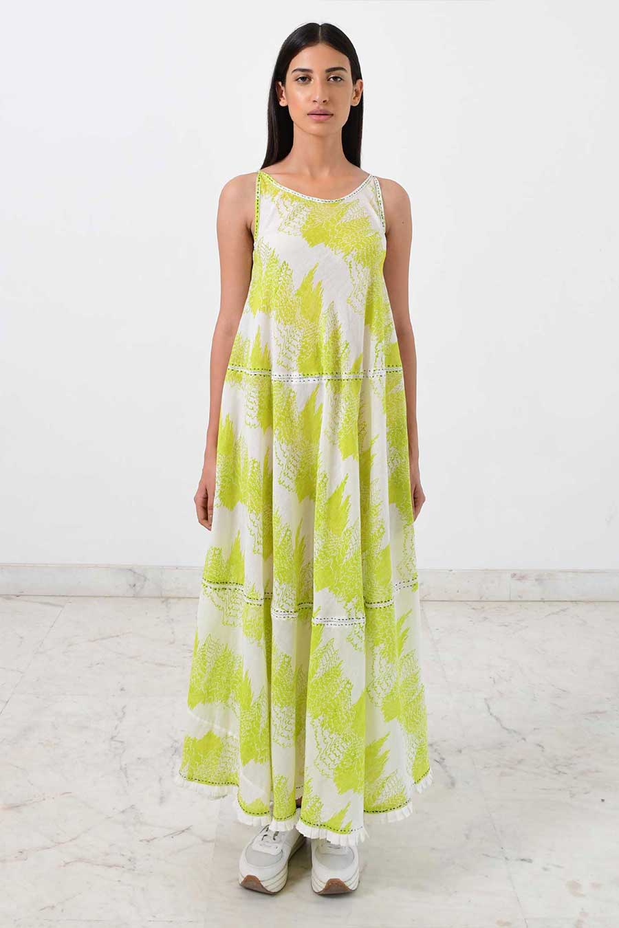 Geo Green Maxi Dress