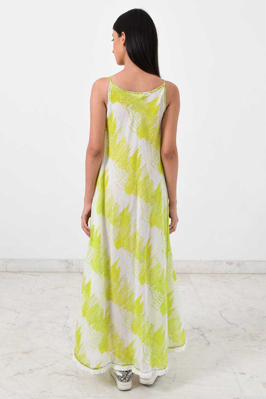 Geo Green Maxi Dress