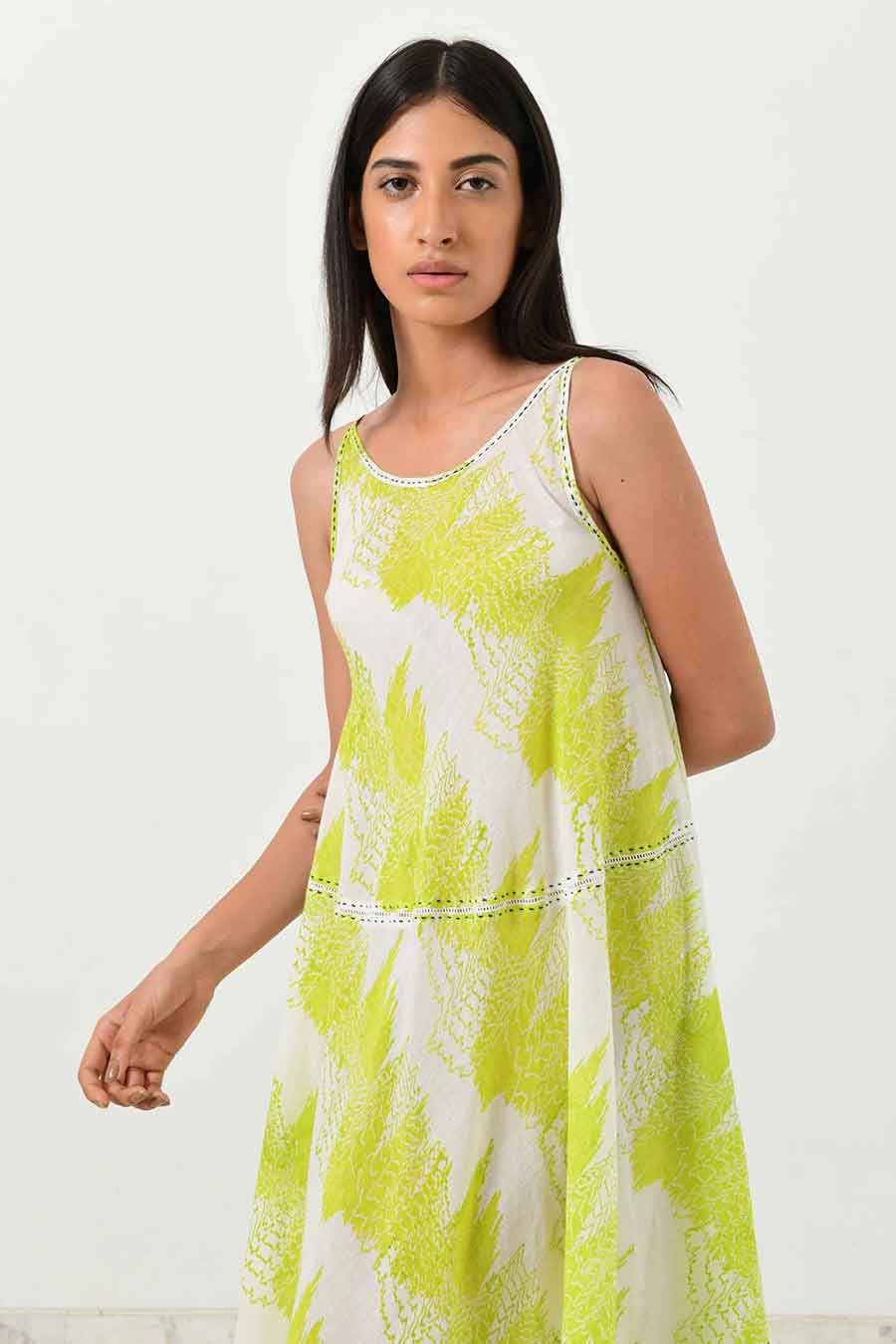 Geo Green Maxi Dress