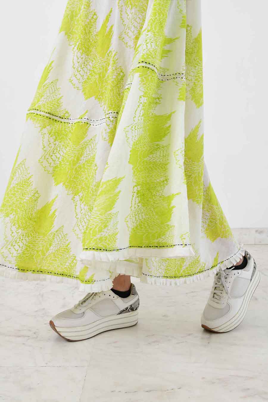Geo Green Maxi Dress