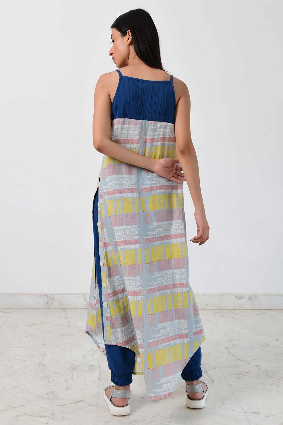 Grey Strappy Tunic & Pants Co-Ord Set