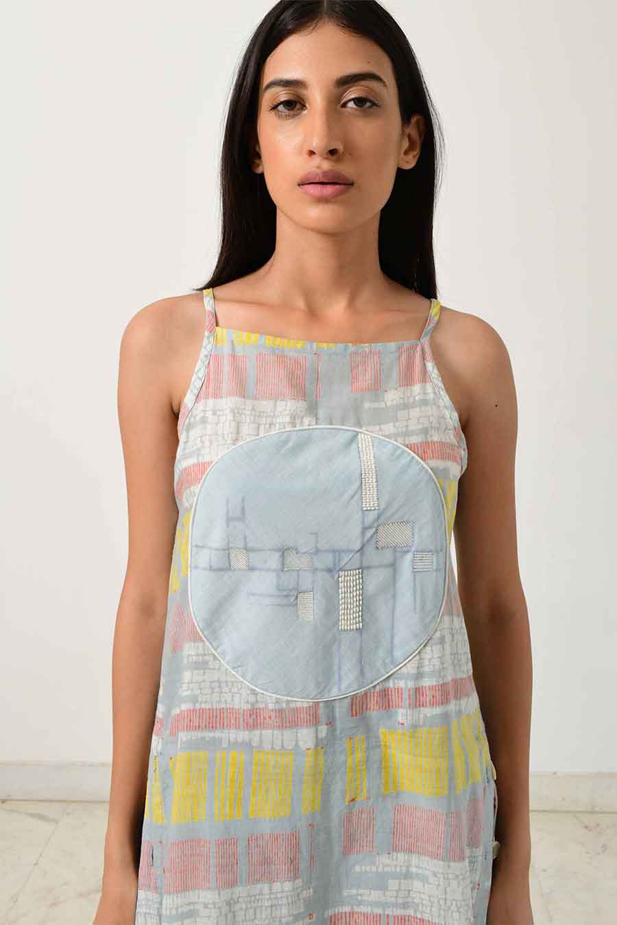 Grey Strappy Tunic & Pants Co-Ord Set