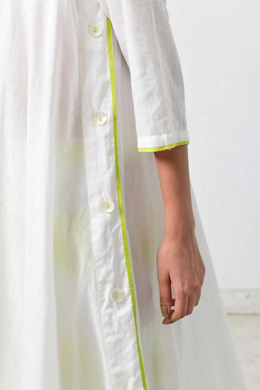 White Geo Kurta & Pant Co-Ord Set