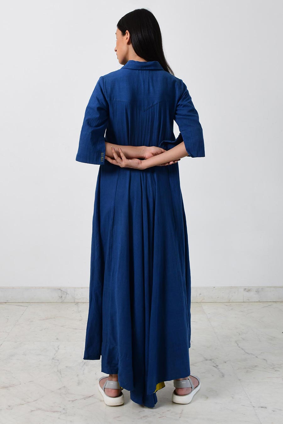 Blue Collar Asymmetric Dress