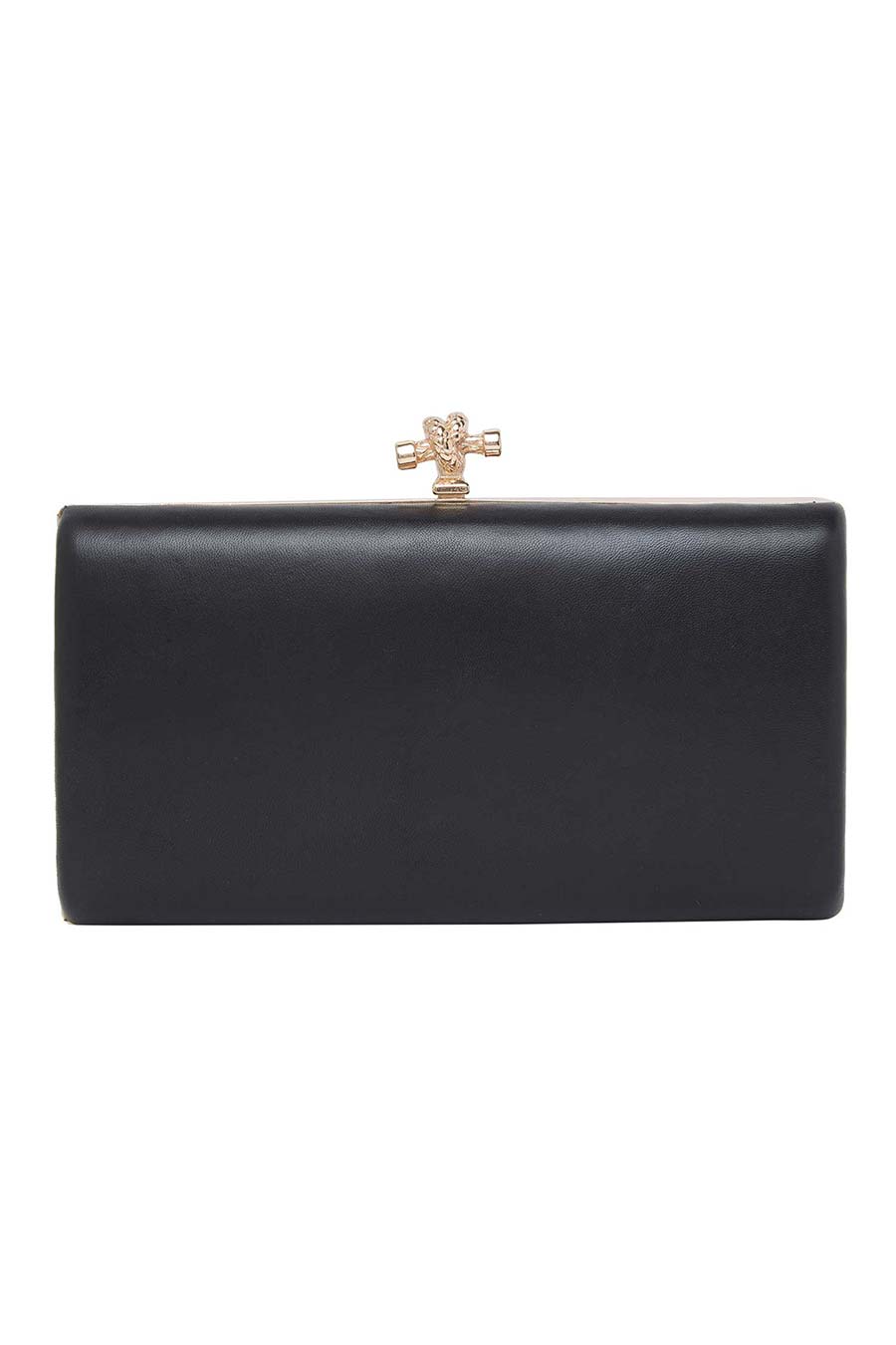 Golden Rose Leather Clutch