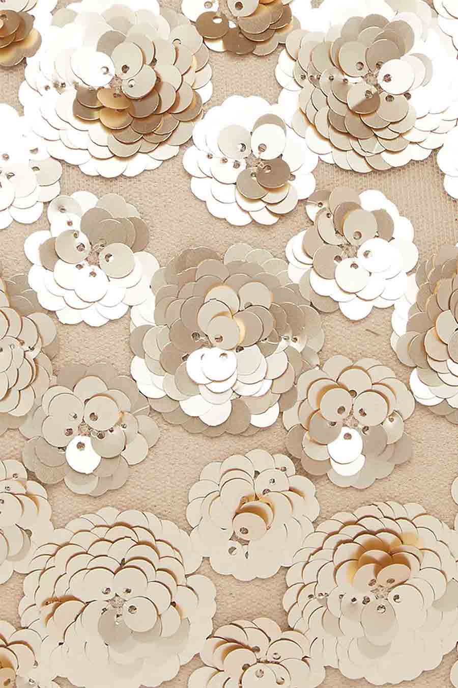 Gold Flowers Pouch Clutch