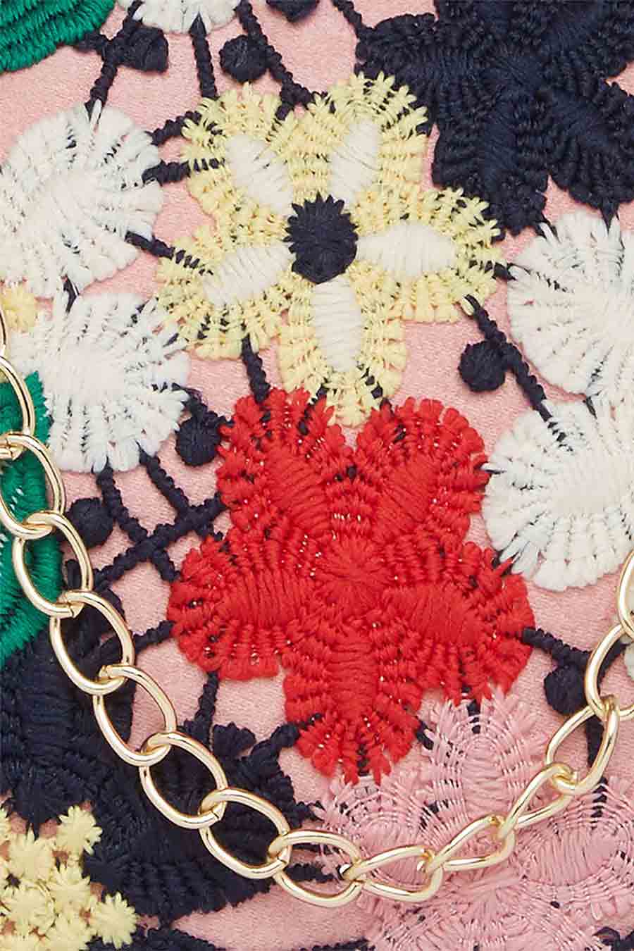 Multicolor Crochet Lace Clutch