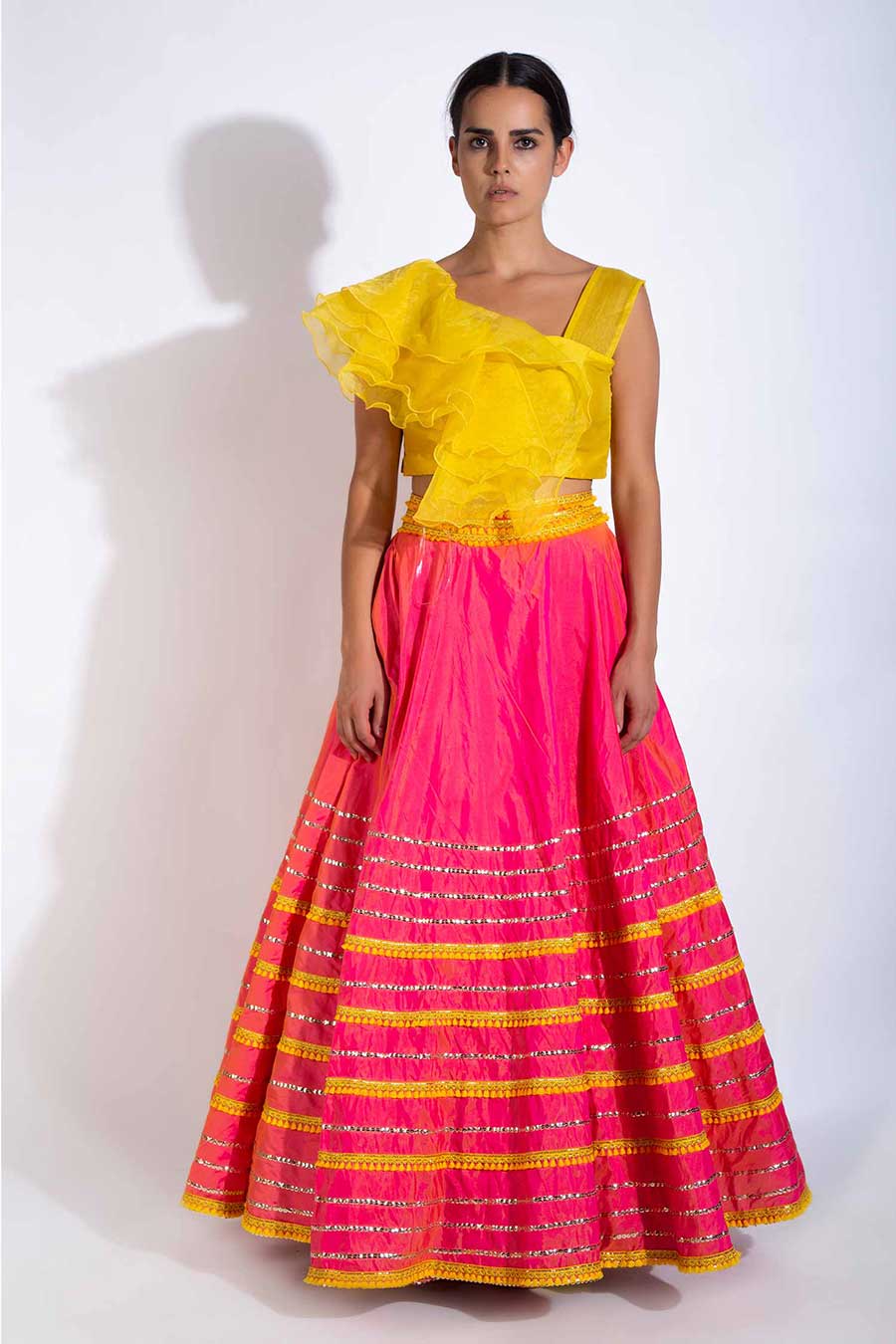 Embellished Crop Top & Skirt Set