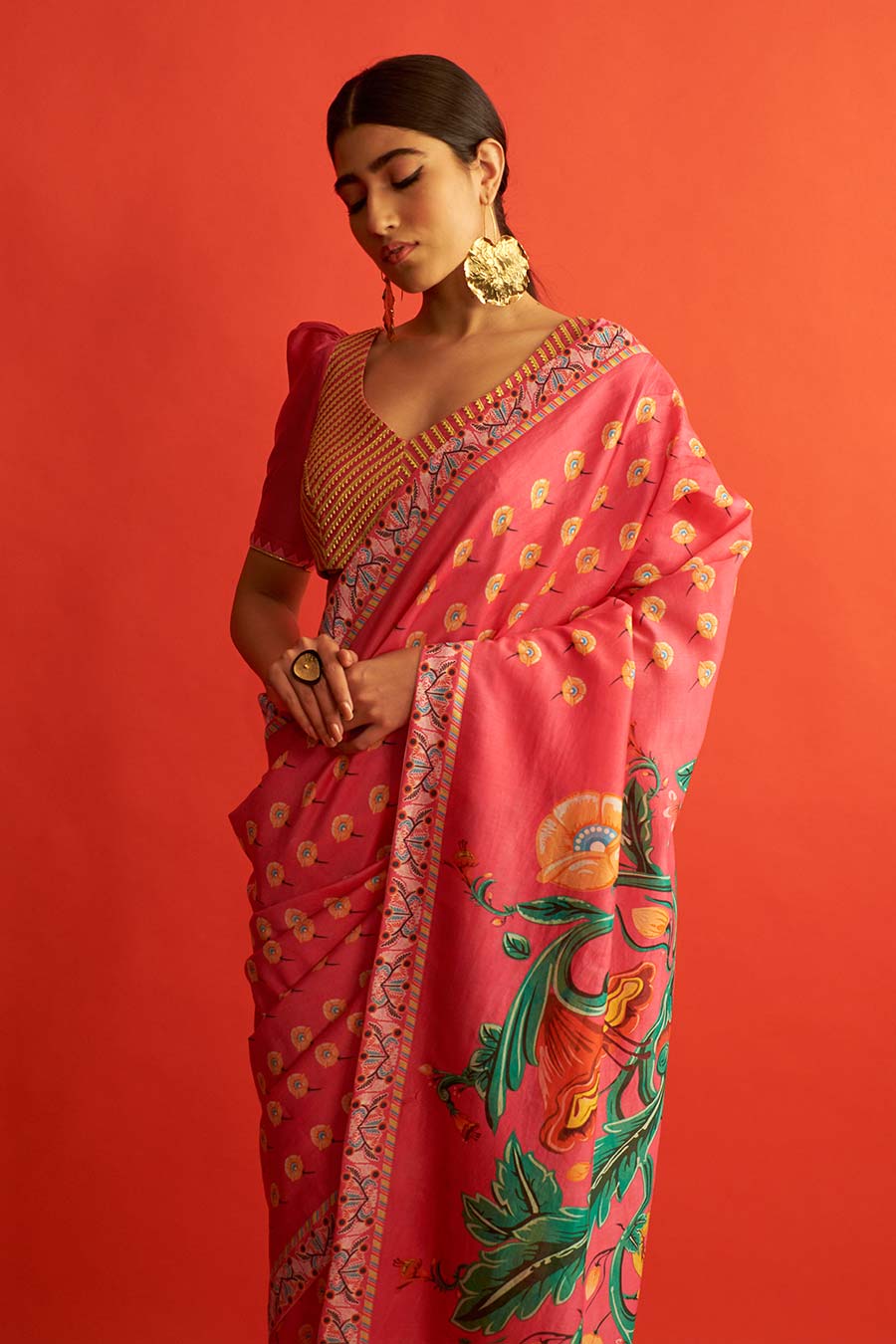Fuscia Gota Work Blouse