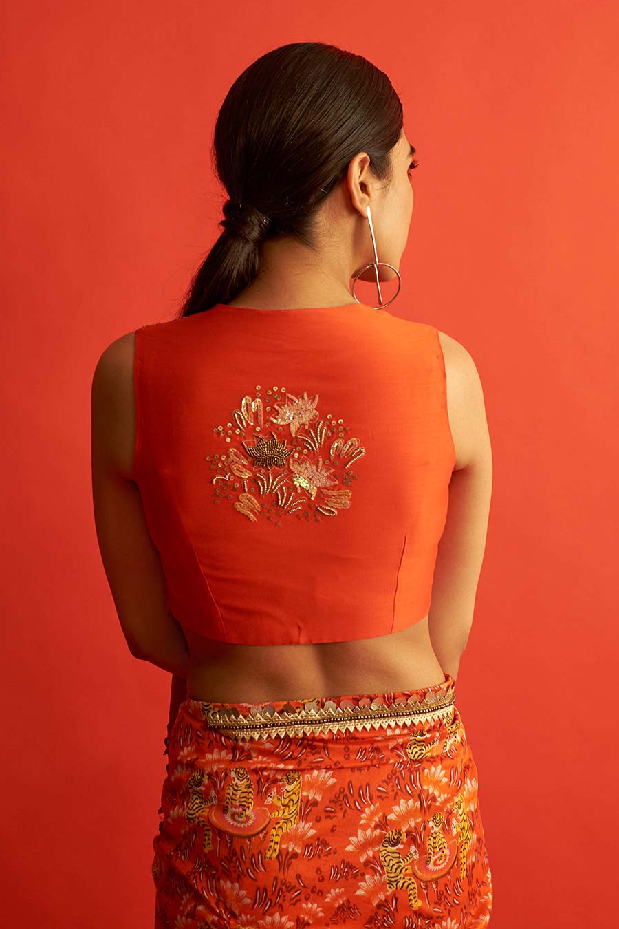 Red Embroidered Blouse