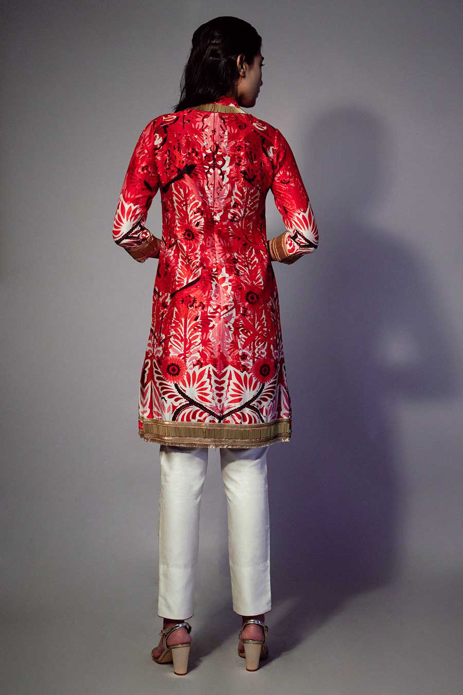 Ivory Straight Embroidered Pants