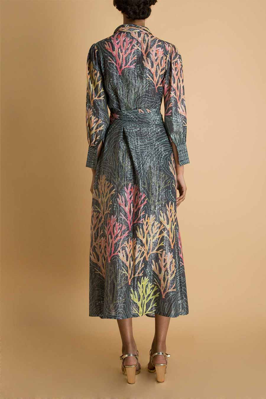Stone Grey Printed Maxi Dress