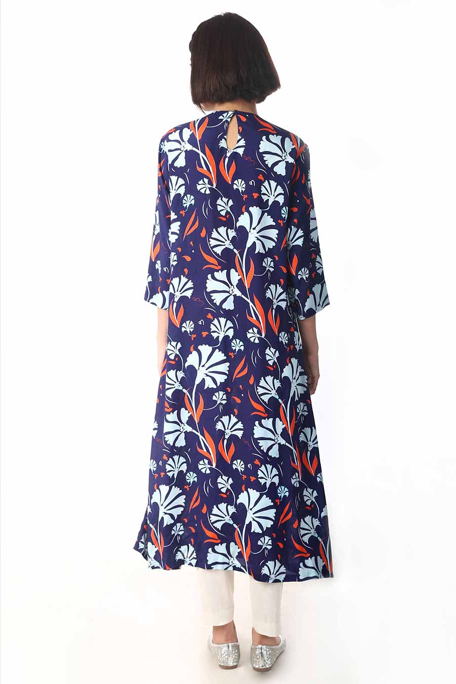 Ink Blue Printed Kurta