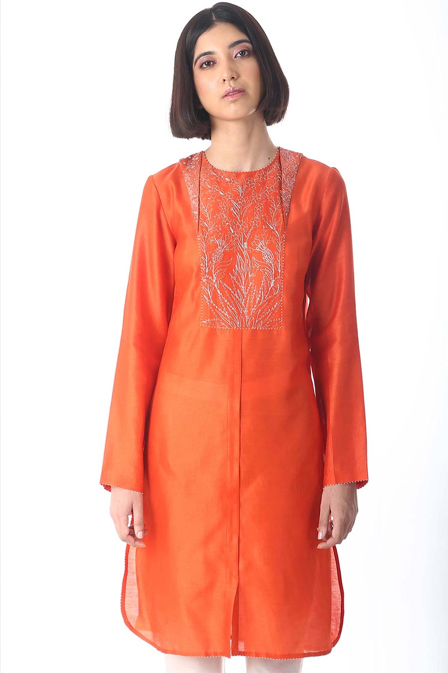 Scarlet Chanderi Tunic