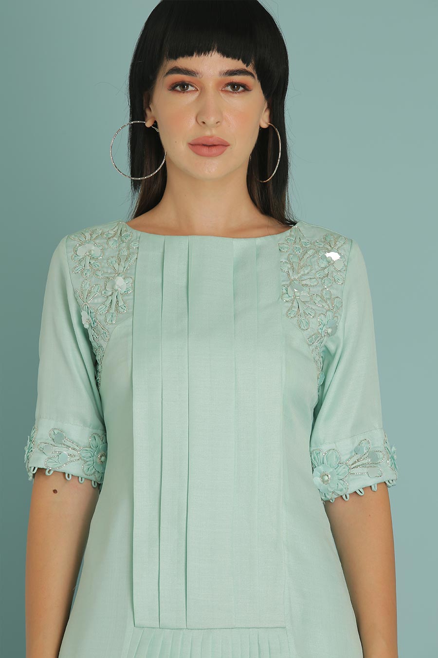 Blue Embroidered Co-Ord Set