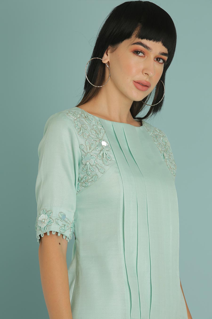 Blue Embroidered Co-Ord Set