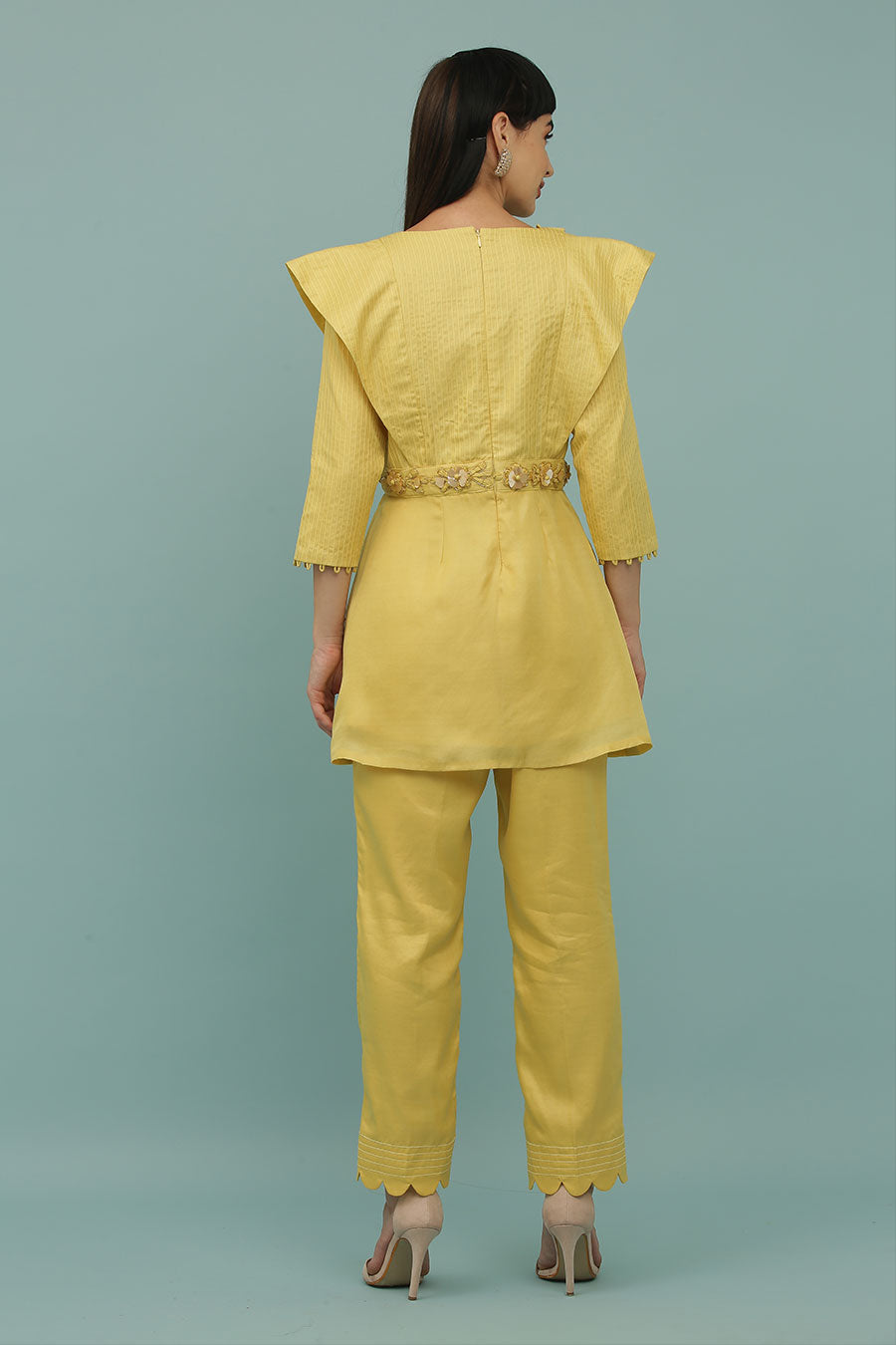 Yellow Embroidered Co-Ord Set