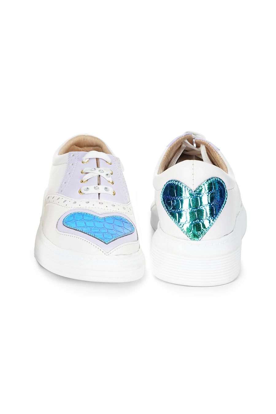 White Unicorn Heart Sneakers