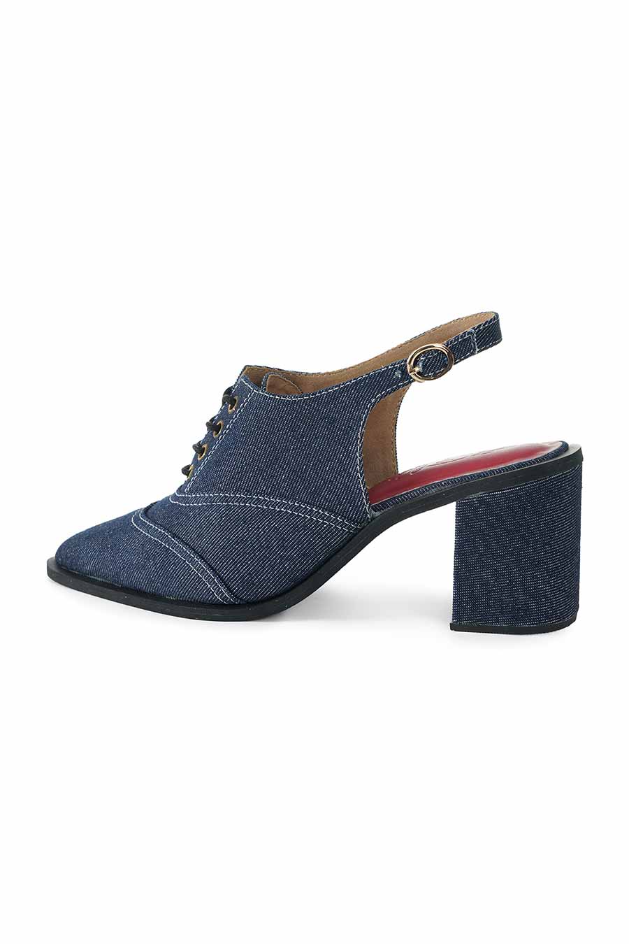 Paris Classic Denim Sling Back Heels