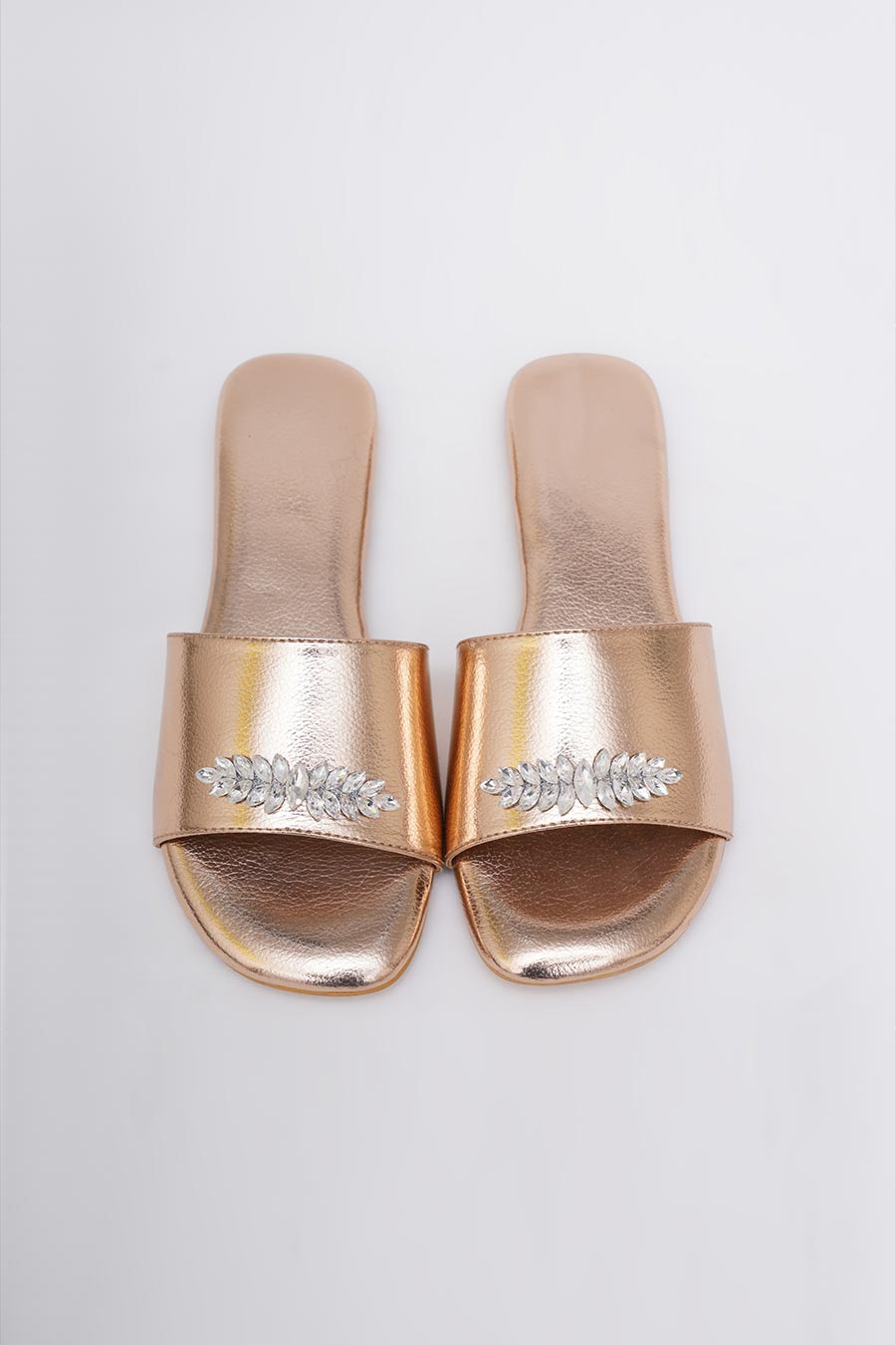 Gold Embroidered Flats