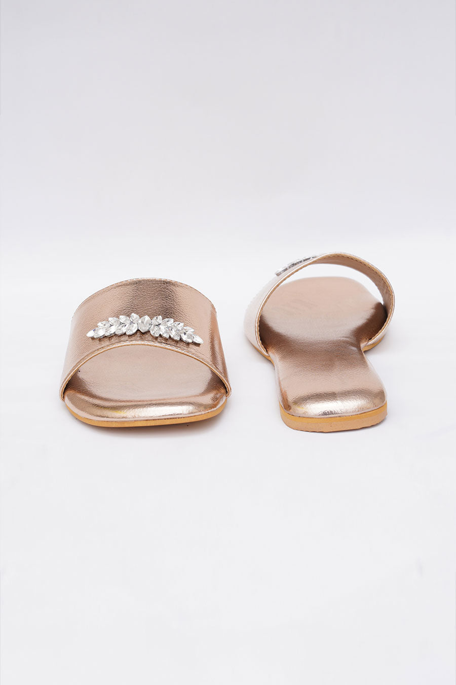 Gold Embroidered Flats