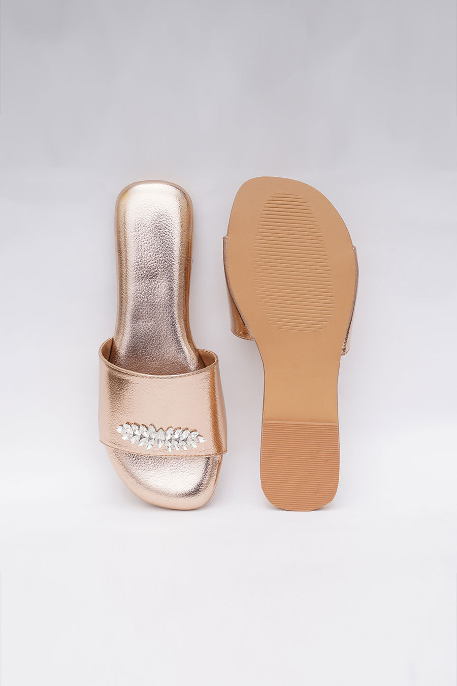 Gold Embroidered Flats