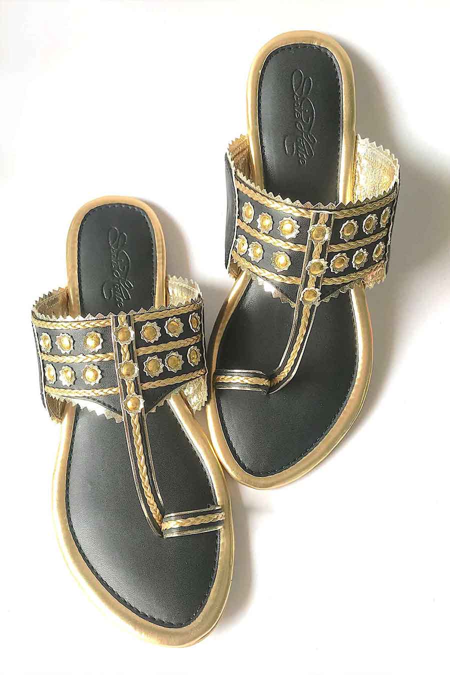 Mystic Black Gold Filigree Kolhapuri