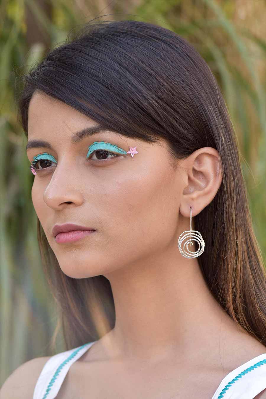 Silver Rose Earrings